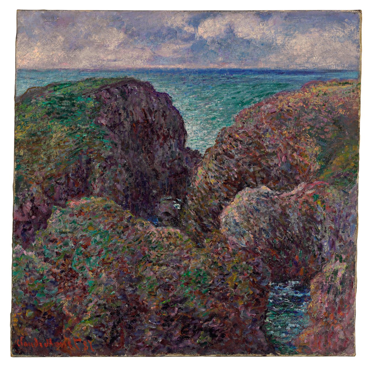 Sziklacsoport Port-Goulpharban, 1887 alkotó: Claude Monet