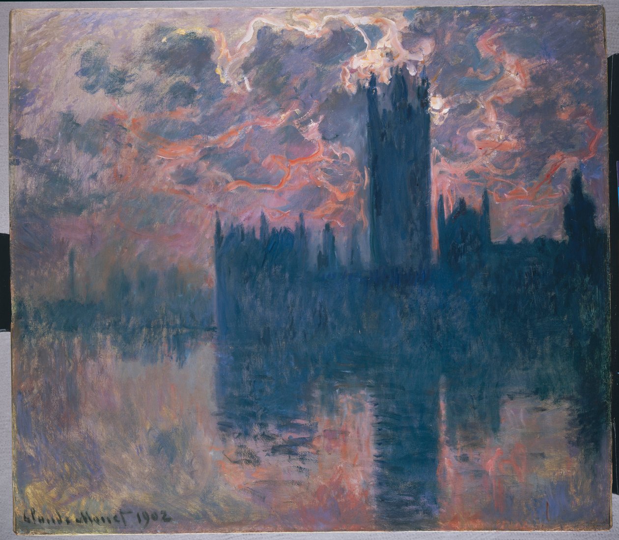 Parlament házai, naplemente, 1902 alkotó: Claude Monet