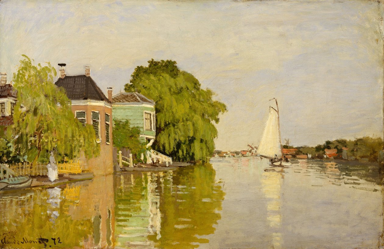 Házak az Achterzaanon, 1871 alkotó: Claude Monet