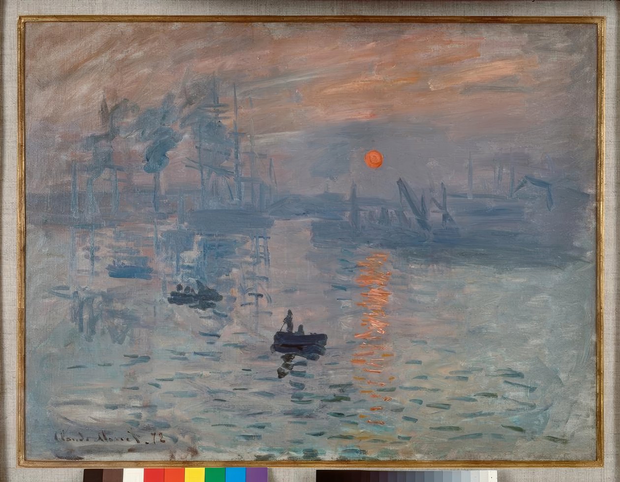 Nyomtatás, felkelő nap alkotó: Claude Monet