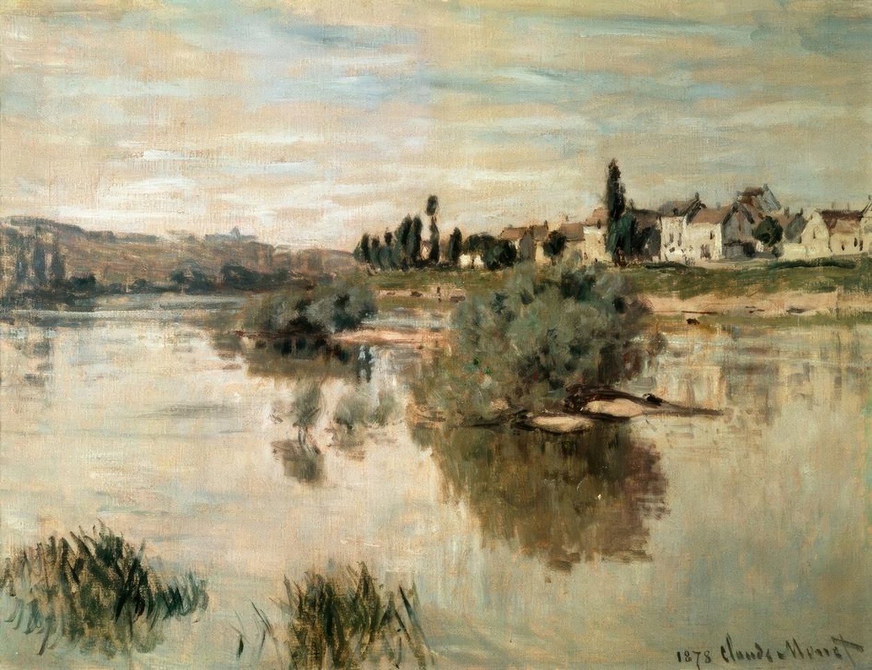 A Szajna Lavacourtban alkotó: Claude Monet
