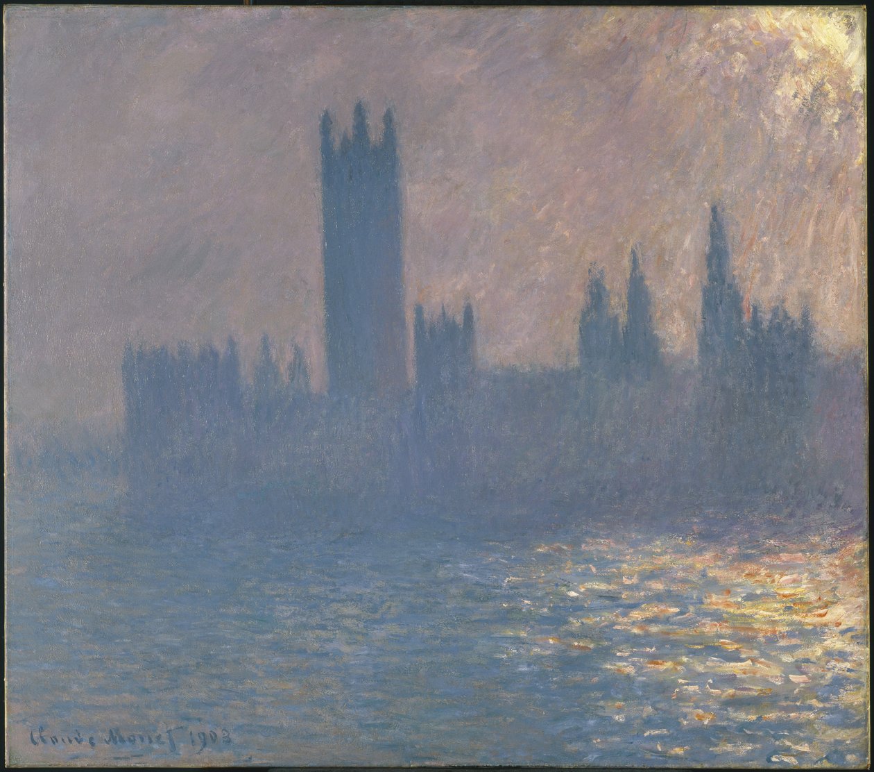 Parlament, naphatás alkotó: Claude Monet