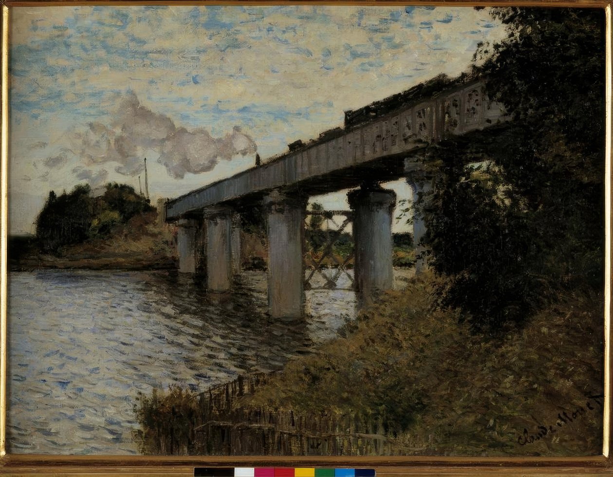 A vasúti híd Argenteuil-ban alkotó: Claude Monet