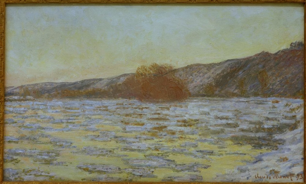 Jégcsapok, szürkületi hatás alkotó: Claude Monet