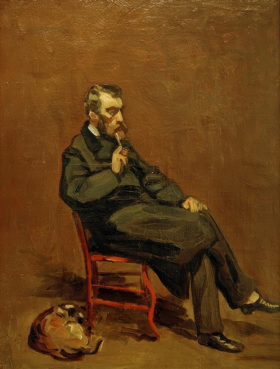 Férfi pipával alkotó: Claude Monet