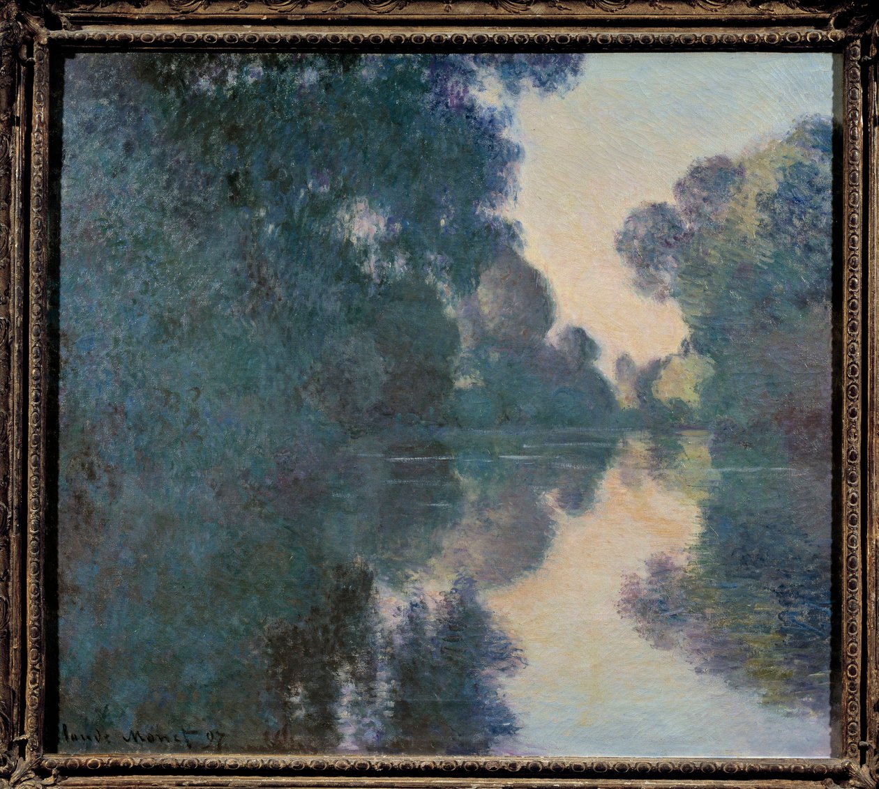 Reggel a Szajnán Giverny közelében alkotó: Claude Monet