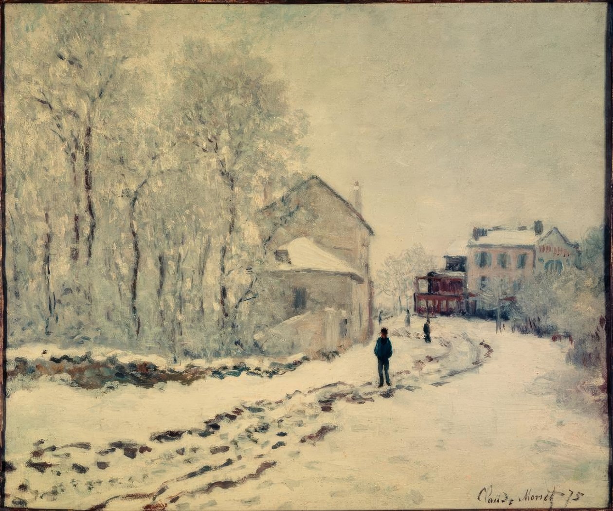 Hó Argenteuilben alkotó: Claude Monet
