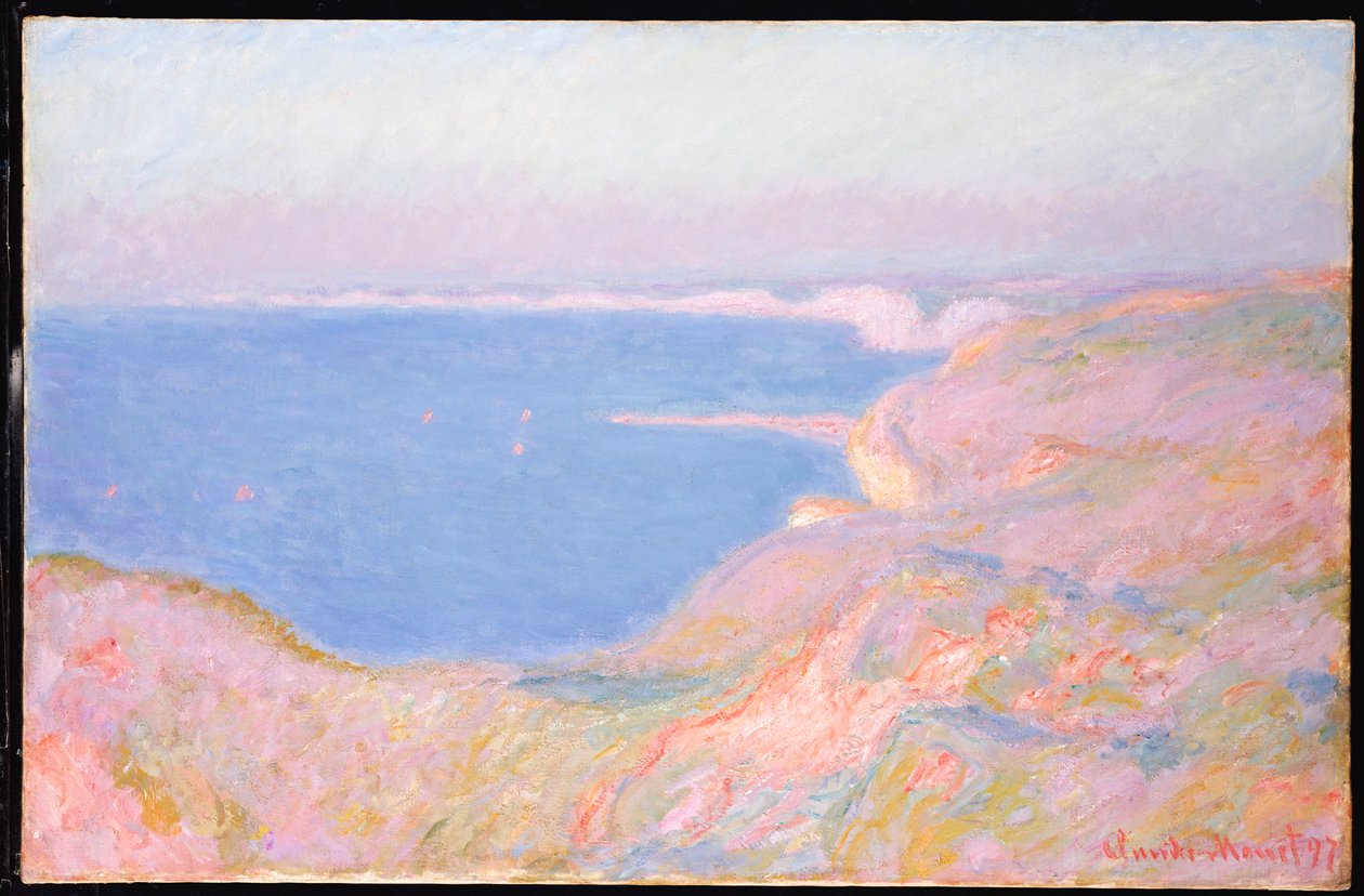 A Dieppe melletti sziklákon, naplemente, 1897 alkotó: Claude Monet
