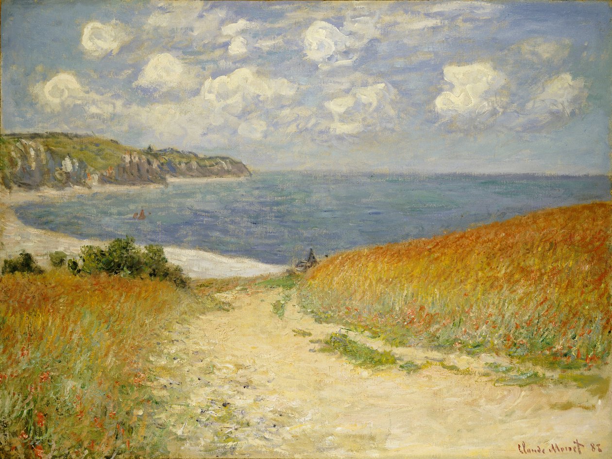 Út a búzában Pourville-ben, 1882 alkotó: Claude Monet