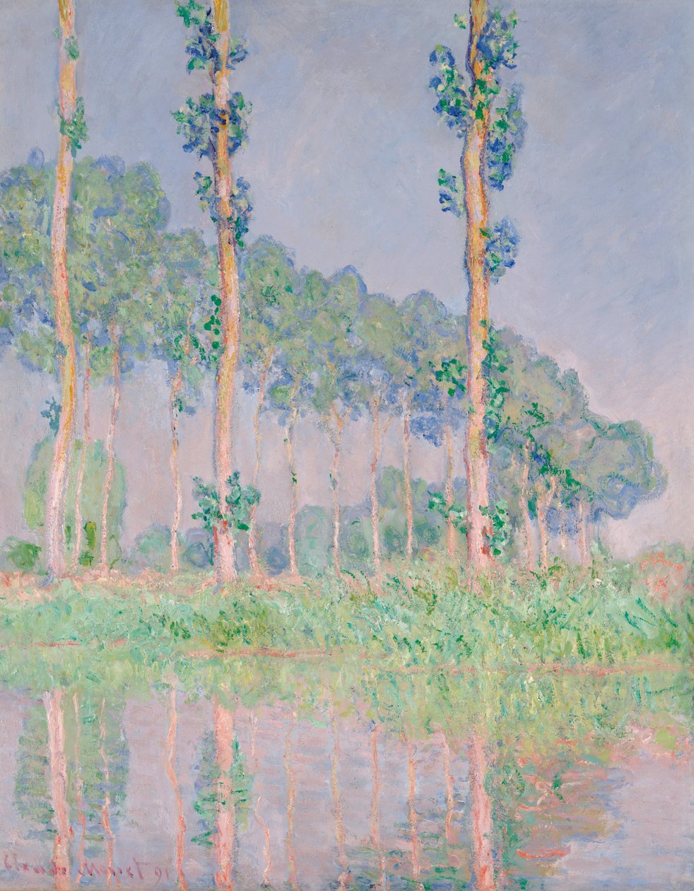 Nyárfák, rózsaszín hatás alkotó: Claude Monet