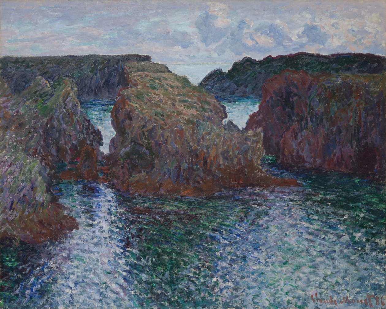 Sziklák Port-Goulpharban, Belle-Île, 1886. alkotó: Claude Monet