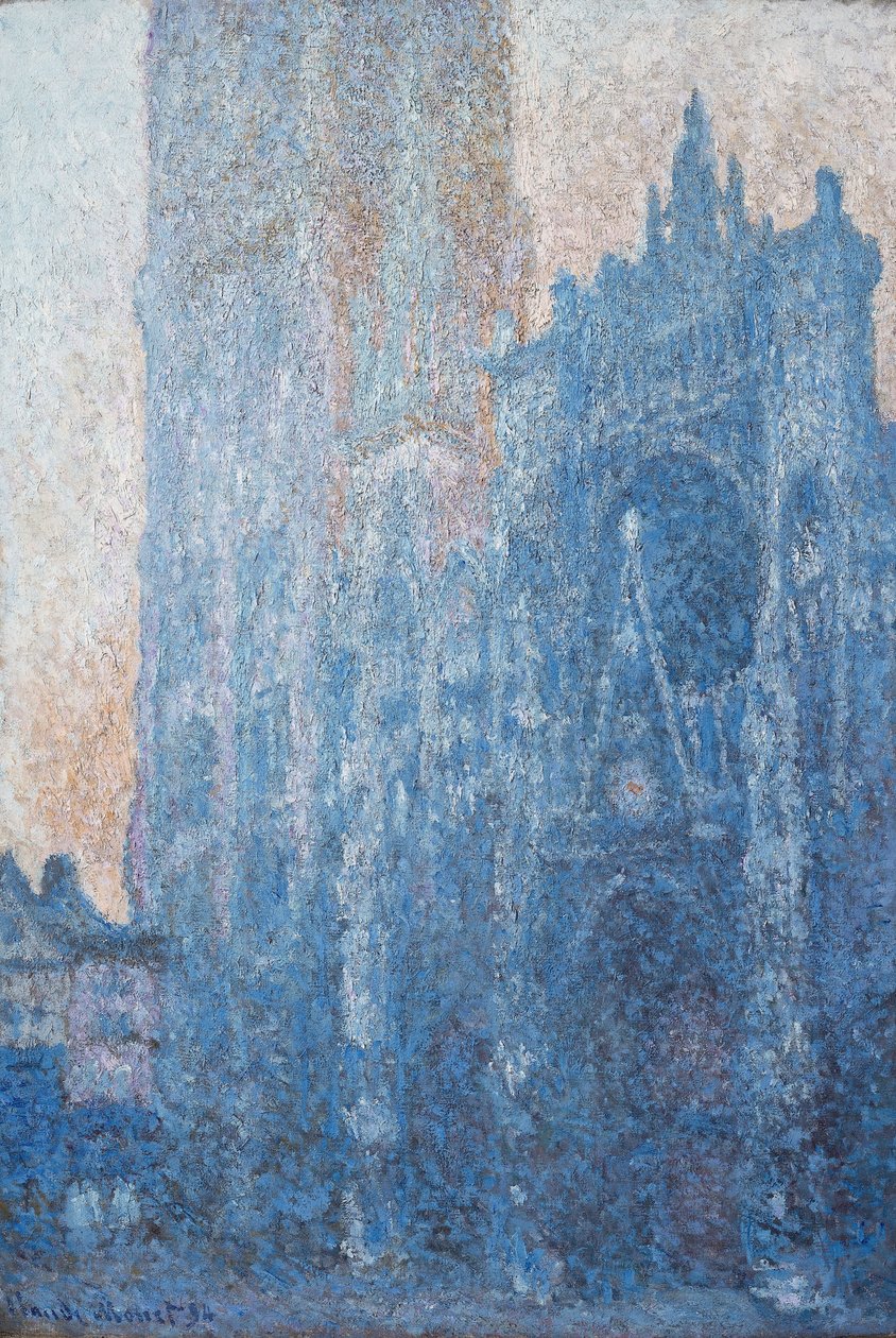 Rouen-i katedrális, portál, reggeli fény alkotó: Claude Monet