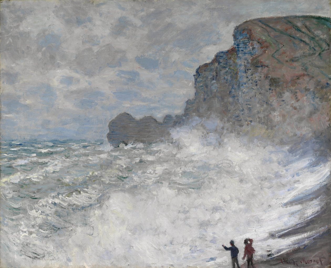 Kemény időjárás Étretatban, 1883 alkotó: Claude Monet