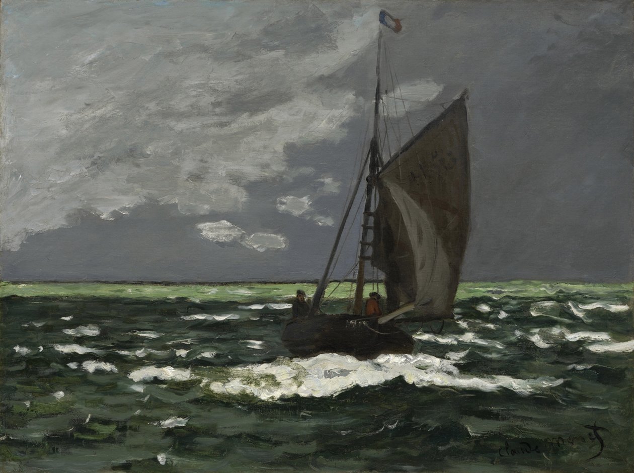 Tengeri tájkép, vihar alkotó: Claude Monet
