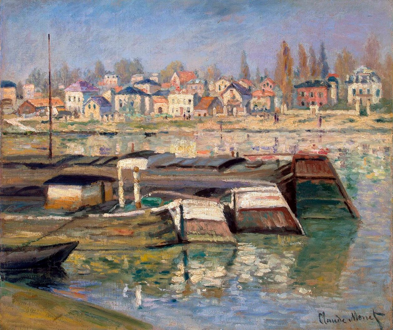 Szajna Asnières-ben, 1873. alkotó: Claude Monet