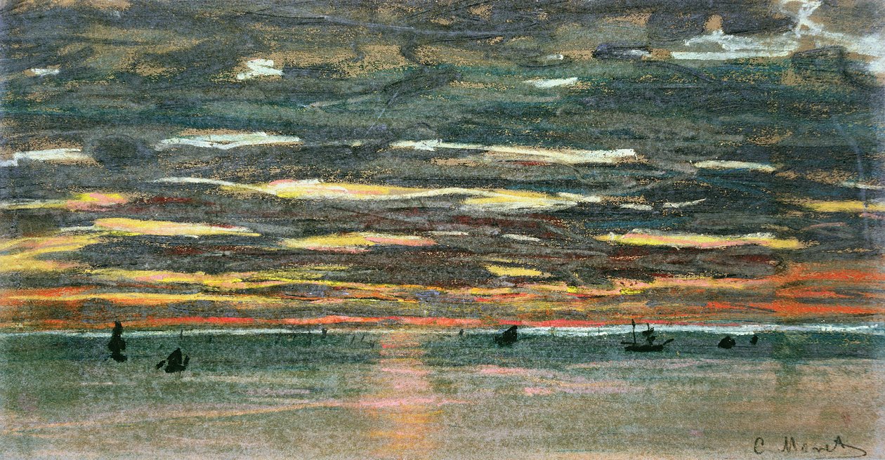 Naplemente a tenger felett alkotó: Claude Monet