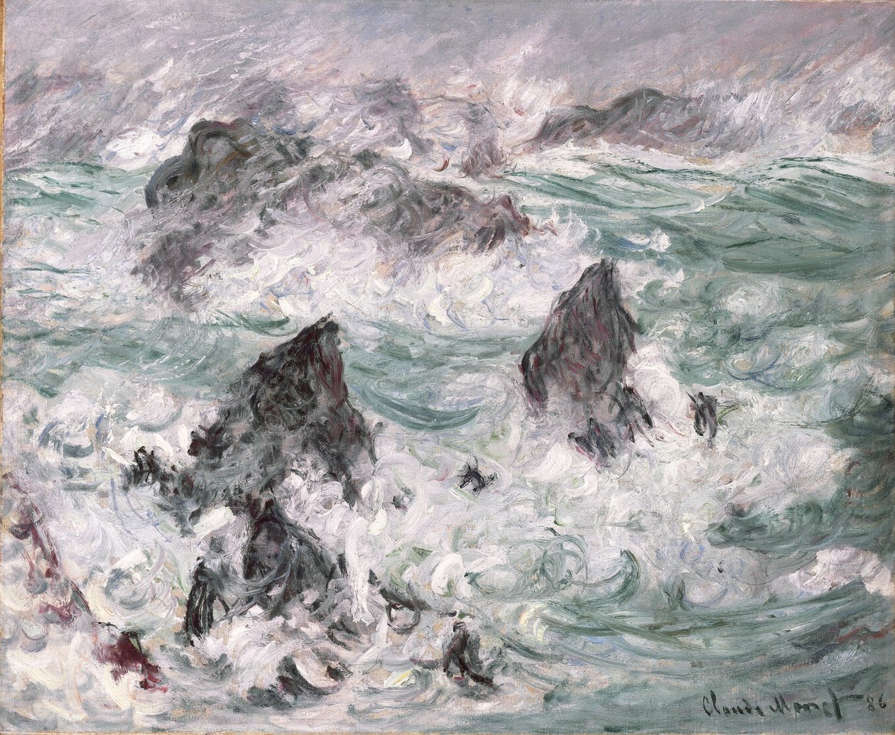 Vihar Belle-Ile-ben alkotó: Claude Monet