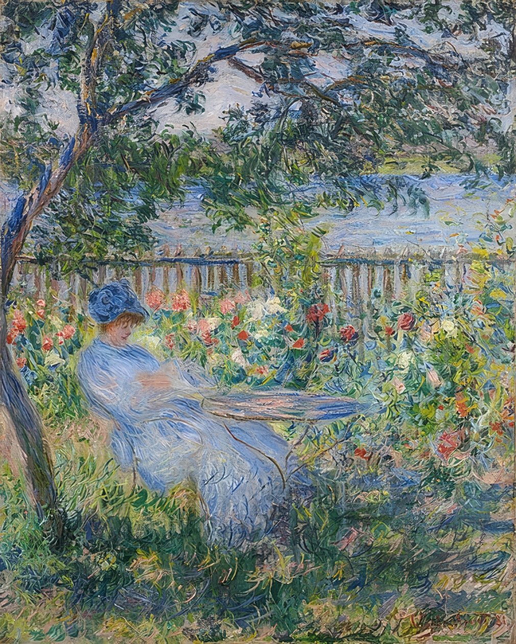 Terrasse Vétheuilban. 1881 alkotó: Claude Monet
