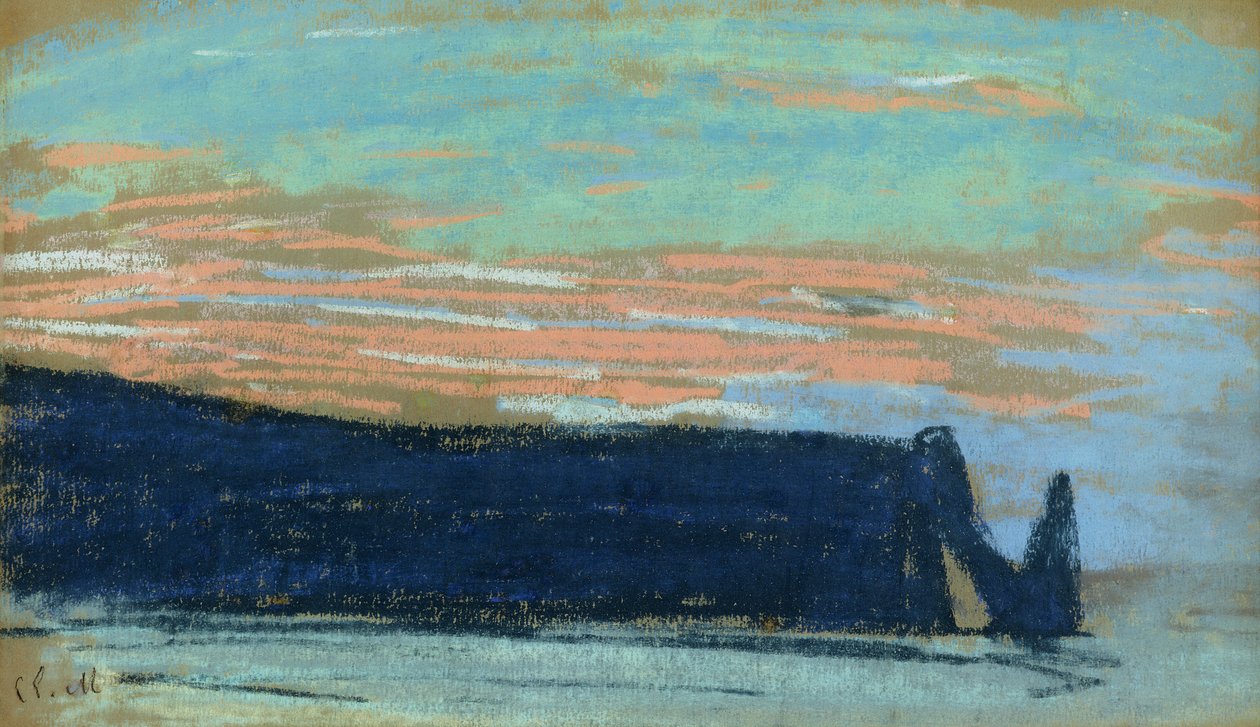 Az etretati szikla, 1885 körül (pasztell) alkotó: Claude Monet
