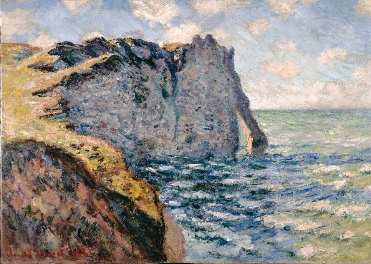 Az Aval-szirt, Etrétat, 1885 alkotó: Claude Monet