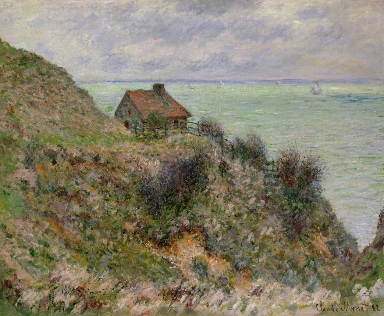 A vámtisztviselők kunyhója Pourville-ben, 1882 alkotó: Claude Monet