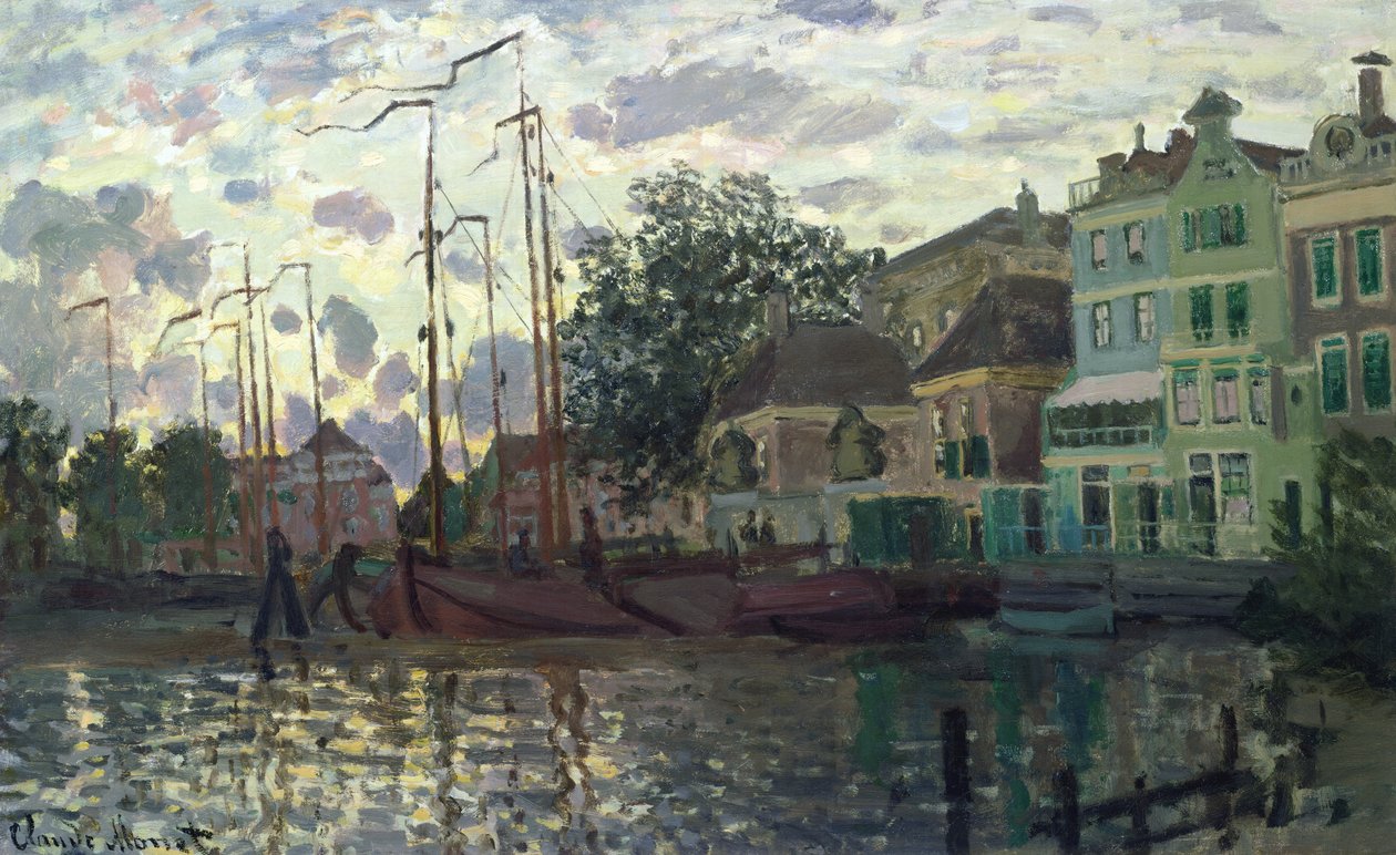 A gát Zaandamban, este alkotó: Claude Monet