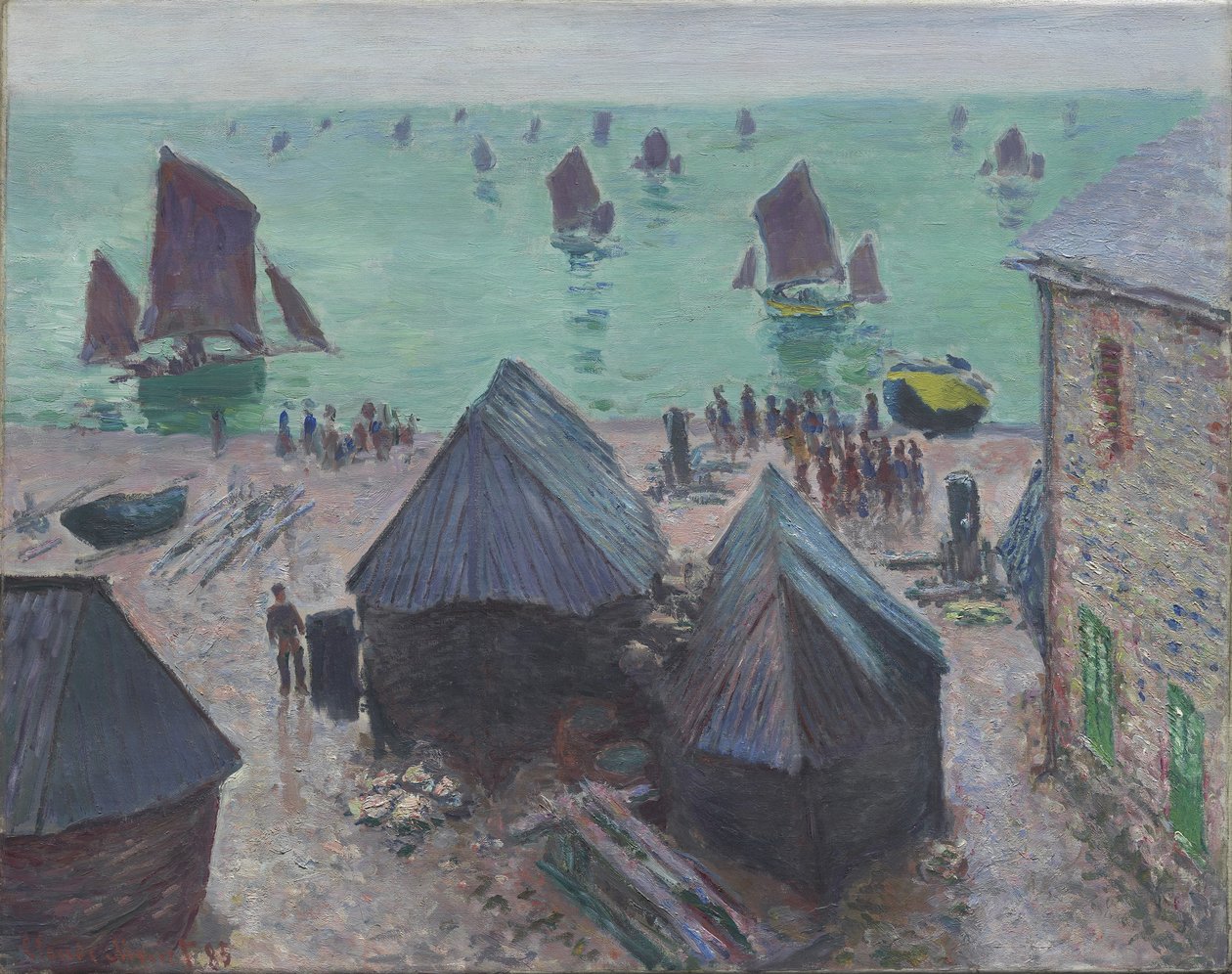 A csónakok indulása, Étretat, 1885 alkotó: Claude Monet