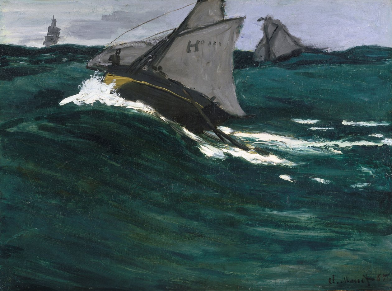 A zöld hullám, 1866-67 körül (olaj, vászon) alkotó: Claude Monet