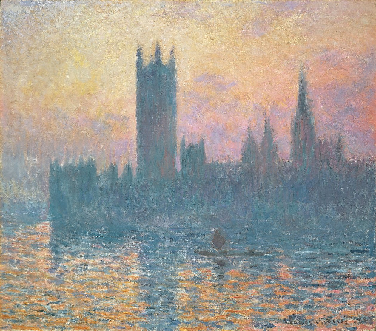 A Parlament háza, naplemente, 1903 alkotó: Claude Monet