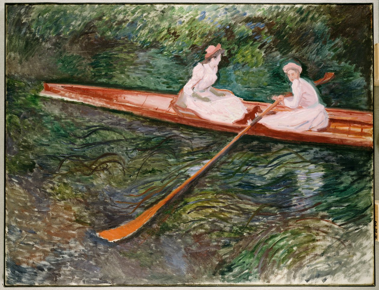 A rózsaszín evezős csónak alkotó: Claude Monet