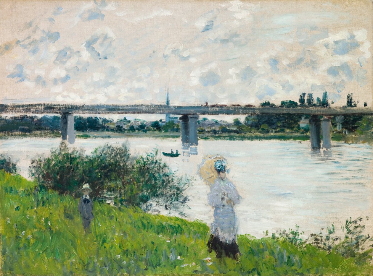 A sétány a vasúti híddal, Argenteuil alkotó: Claude Monet