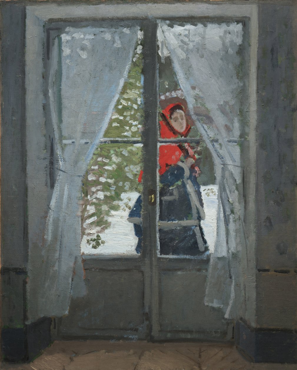 A vörös kendő, 1868-73 körül (olaj, szövet) alkotó: Claude Monet