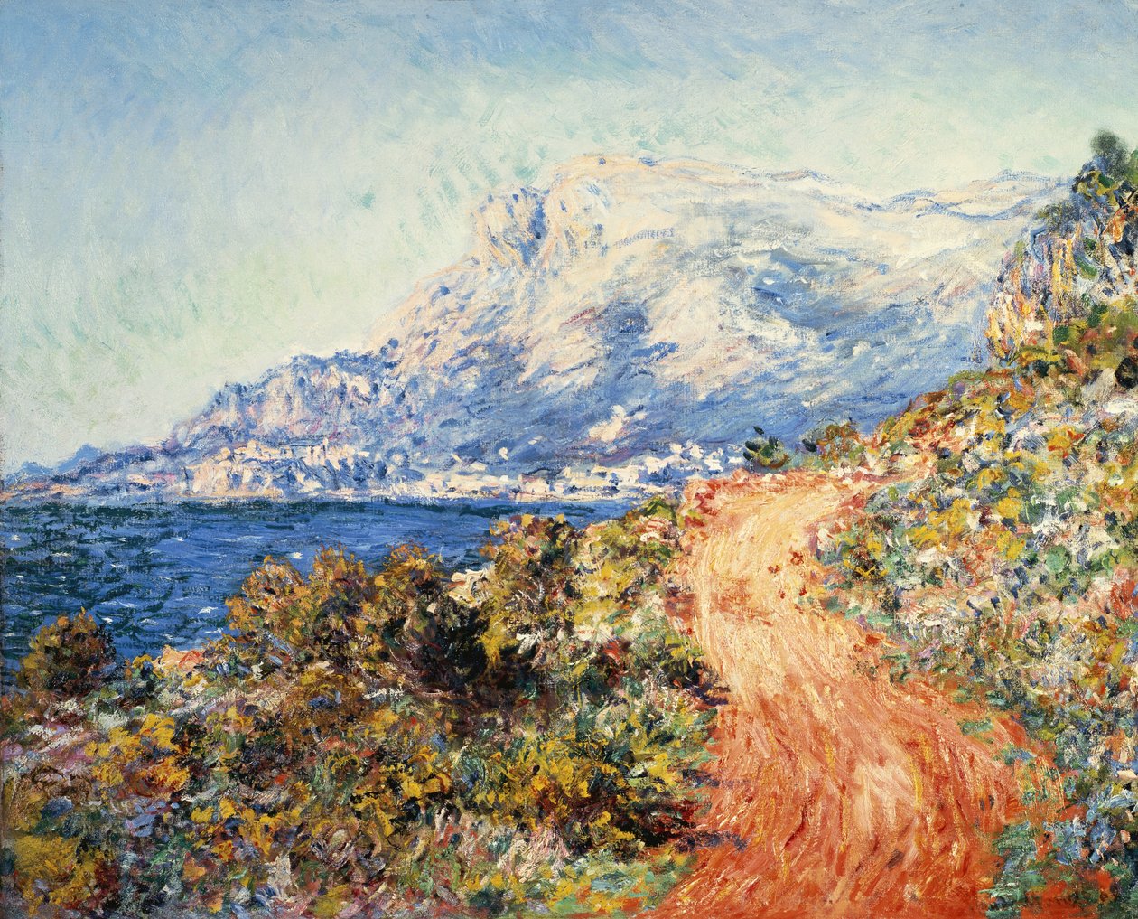 A Vörös út Menton mellett, 1884 alkotó: Claude Monet