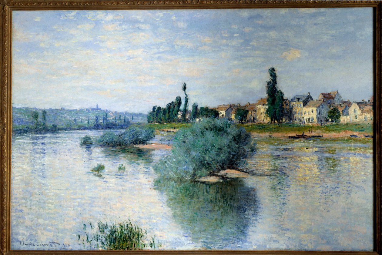 A Szajna Lavacourtban alkotó: Claude Monet