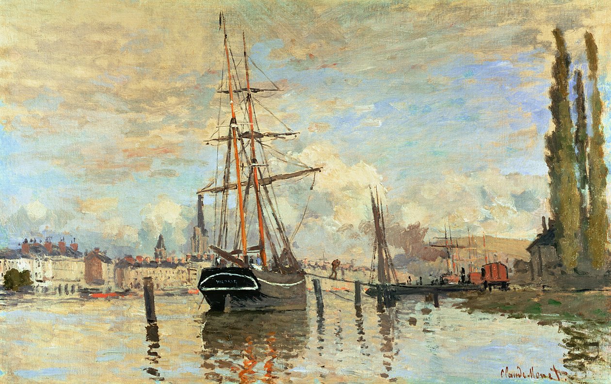 A Szajna Rouenben, 1872 alkotó: Claude Monet