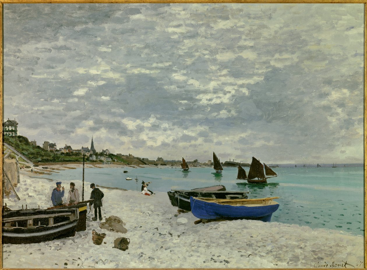 Sainte Adresse strandja alkotó: Claude Monet