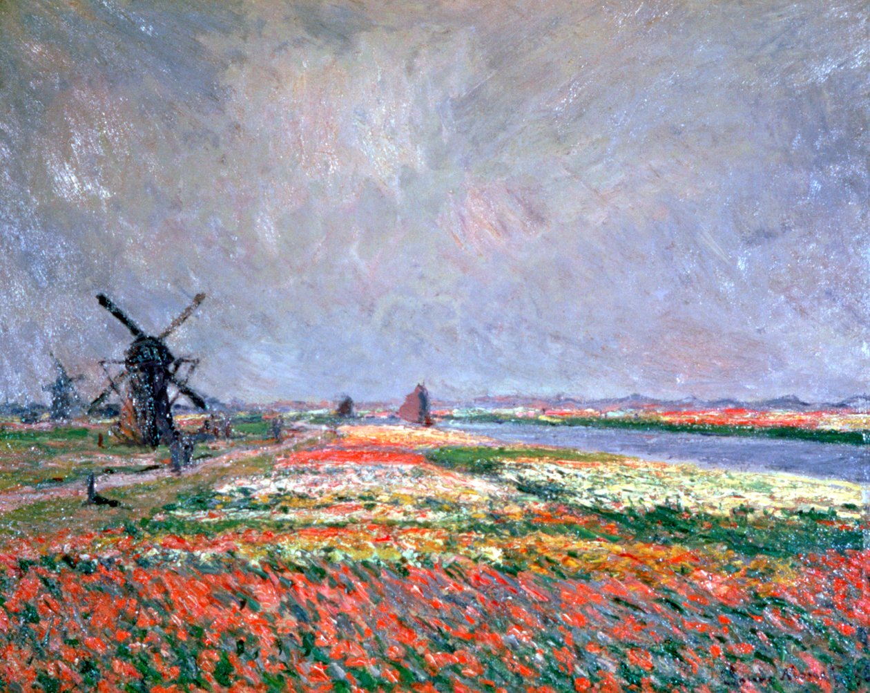 Tulipánföldek Leiden közelében, 1886 alkotó: Claude Monet