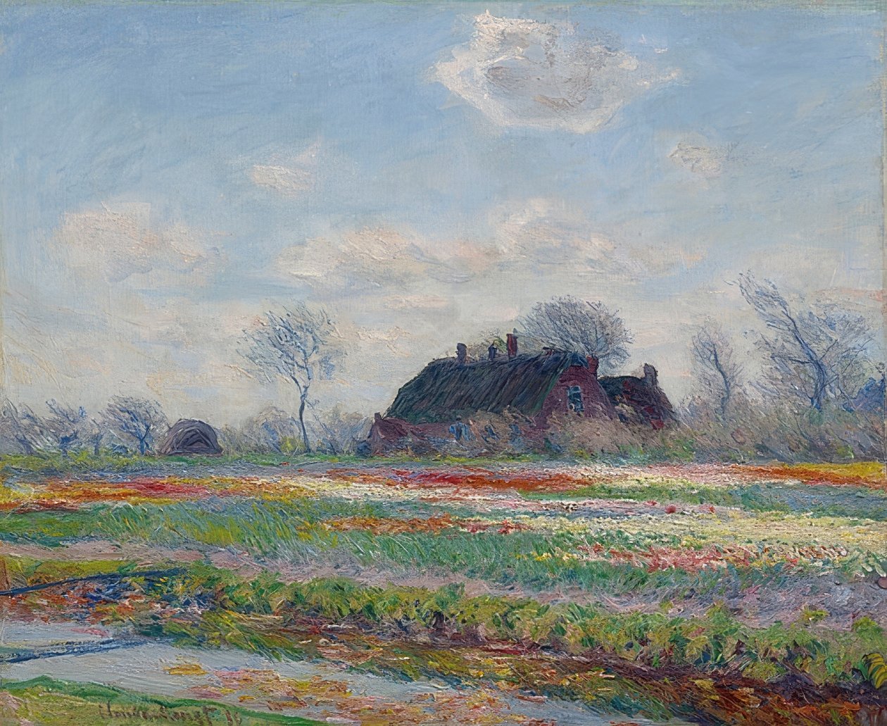 Tulipánföld Sassenheimben. 1886 alkotó: Claude Monet