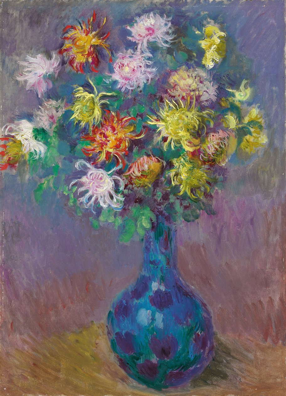 Krizantém váza, 1882 alkotó: Claude Monet