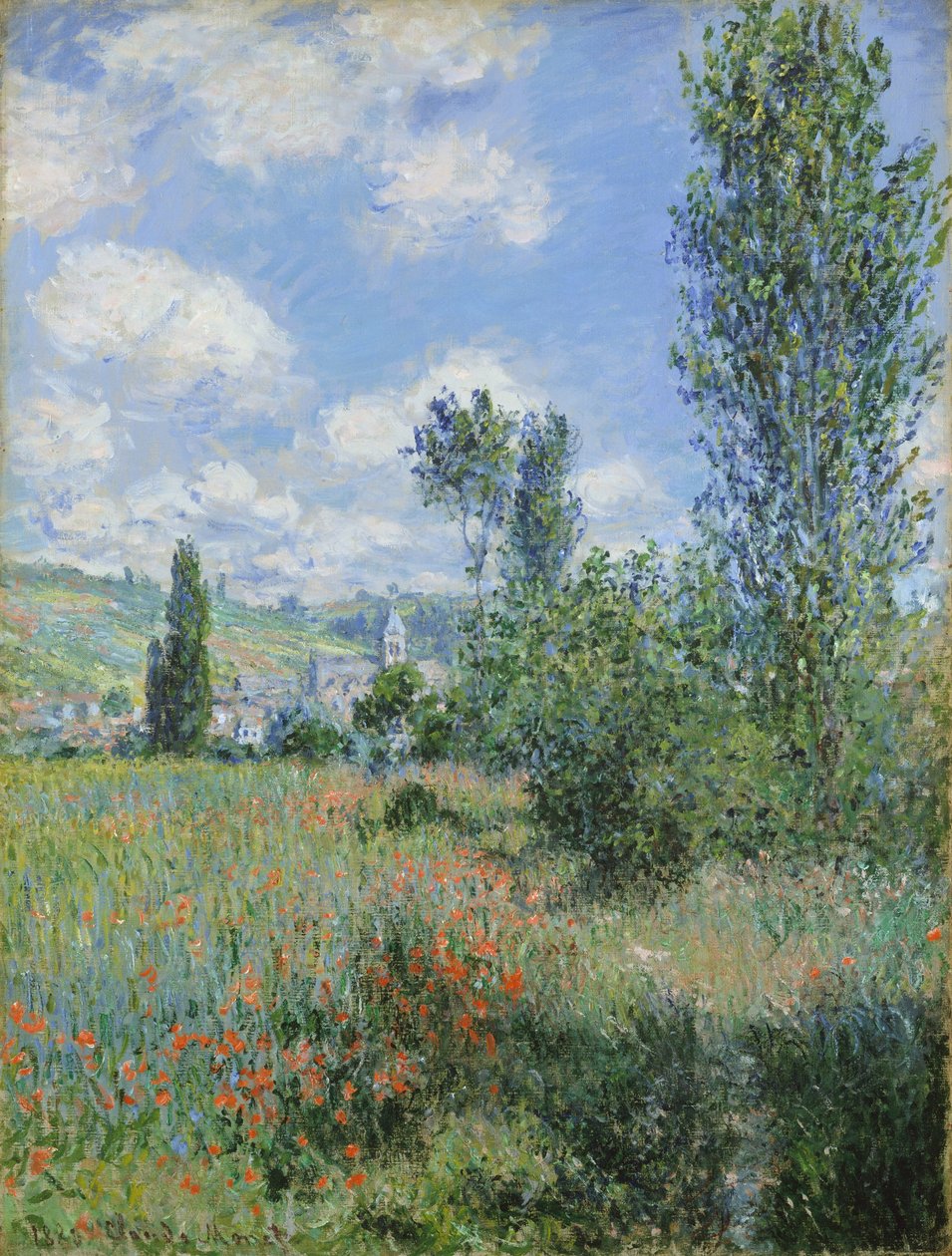 Vétheuil kilátása alkotó: Claude Monet
