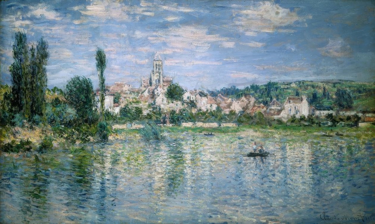Vétheuil látképe, nyár alkotó: Claude Monet