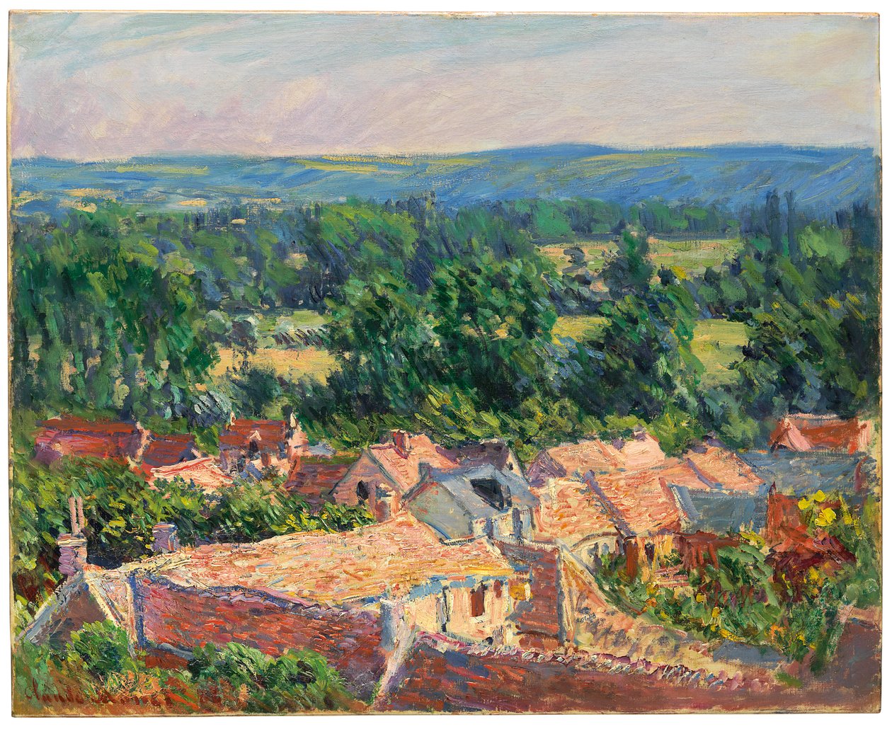 Giverny falu látképe, 1886 alkotó: Claude Monet
