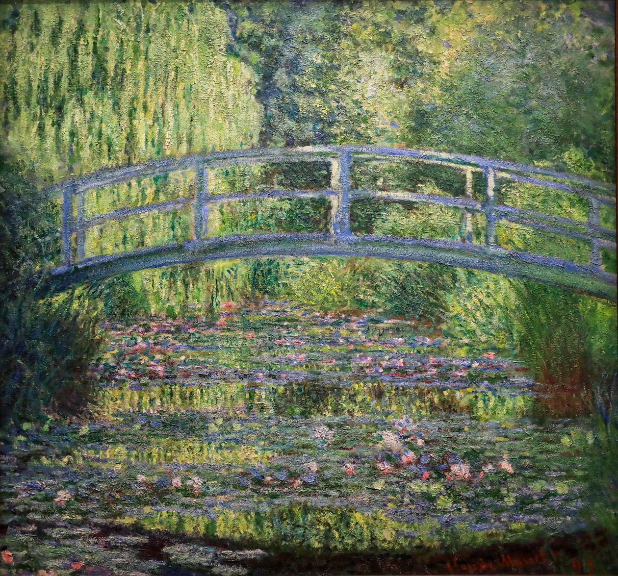 Tavirózsa tó, zöld harmónia alkotó: Claude Monet