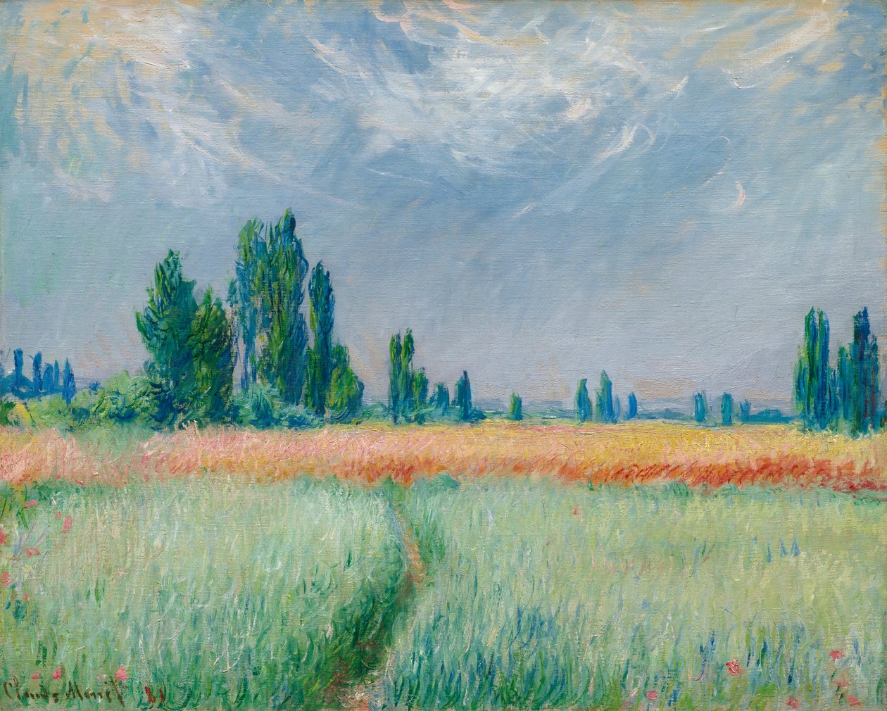 Búzamező alkotó: Claude Monet