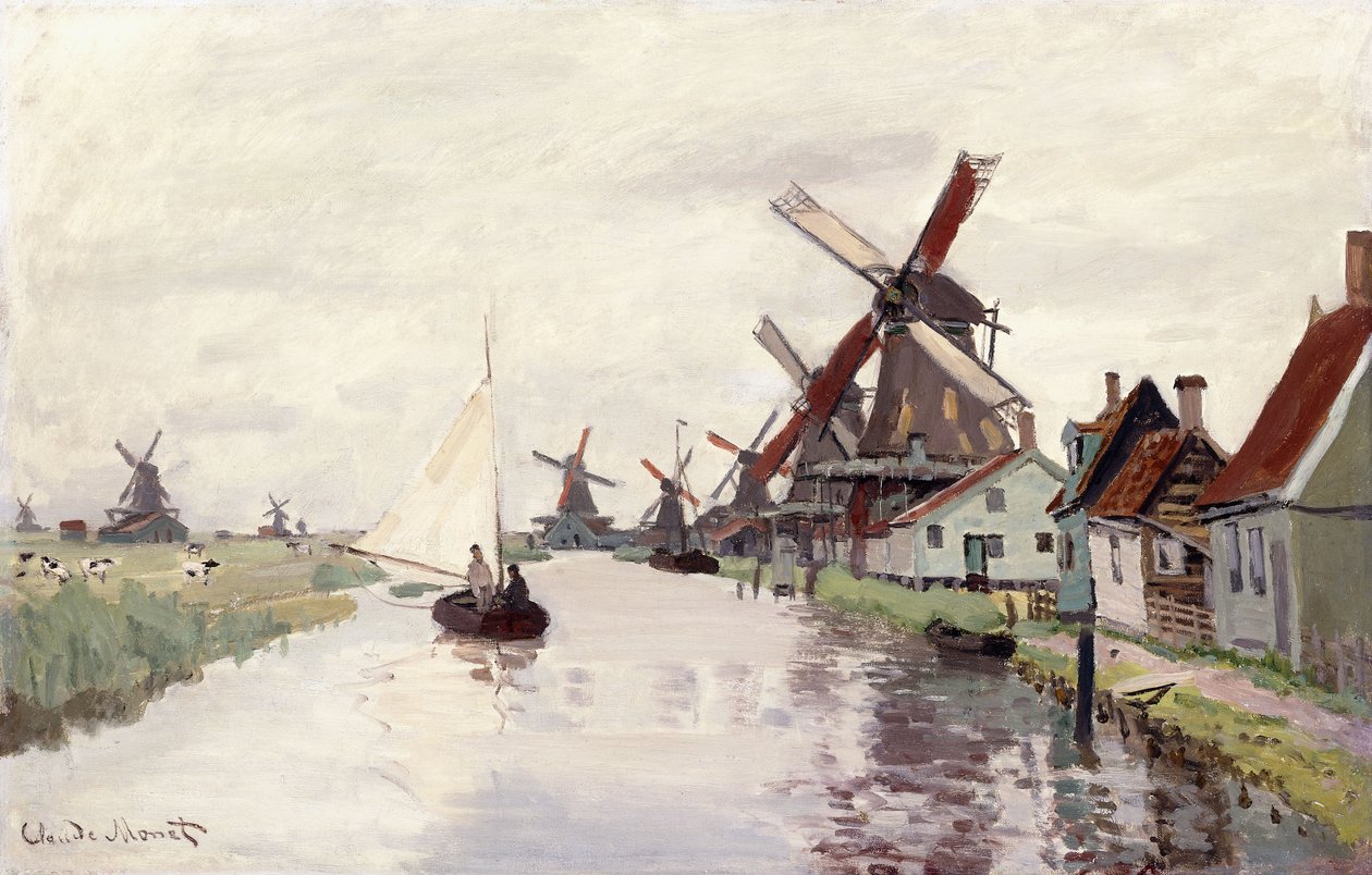 Szélmalom Hollandiában, 1871 alkotó: Claude Monet
