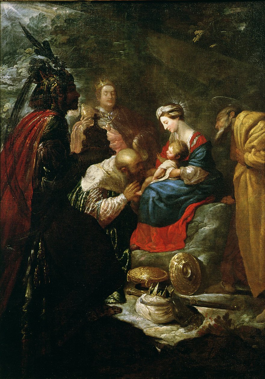 A mágusok imádása, 1619 körül alkotó: Claude Vignon