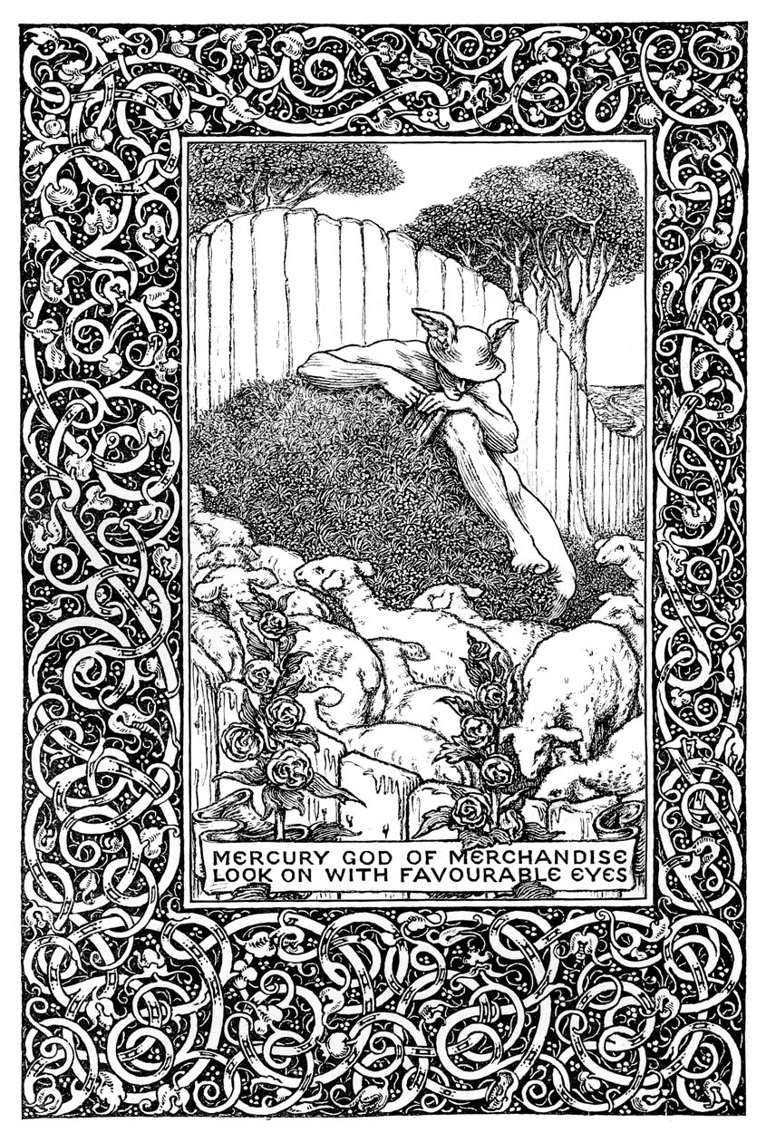 A lóhere mezőjének homlokzata, 1899. alkotó: Clemence Housman
