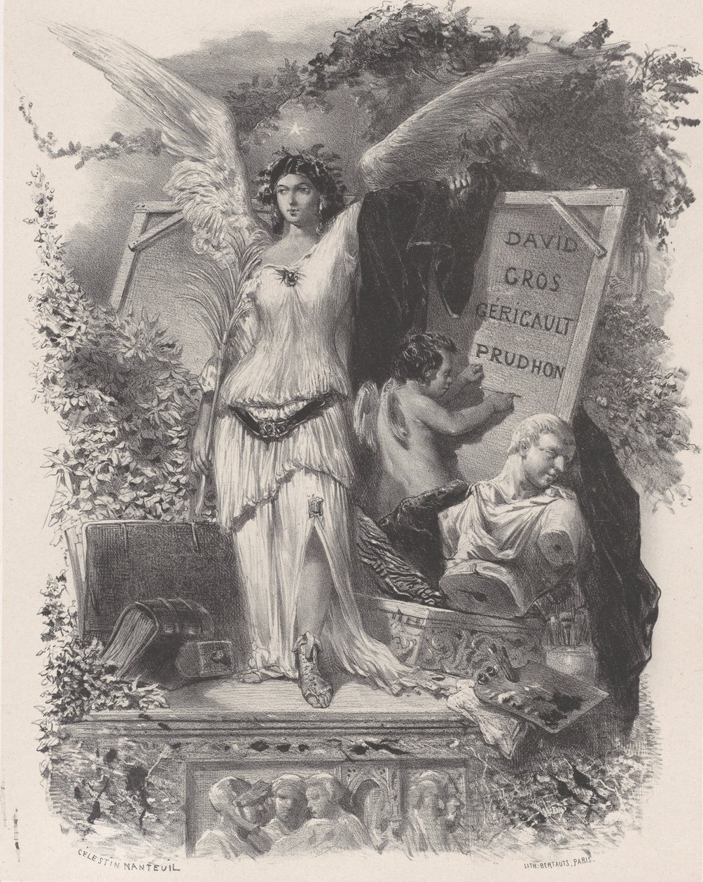 Kortárs művészek, kb. 1847. alkotó: Célestin Nanteuil
