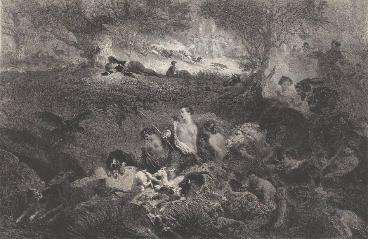 Vadászati álmok, 1858. alkotó: Célestin Nanteuil