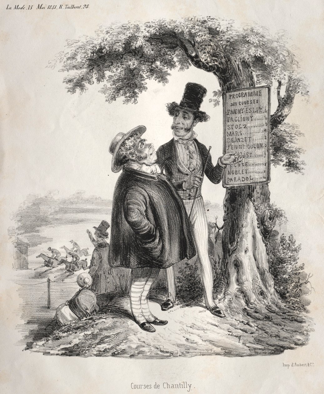 Chantilly Races, 1841. alkotó: Clémente Pruche